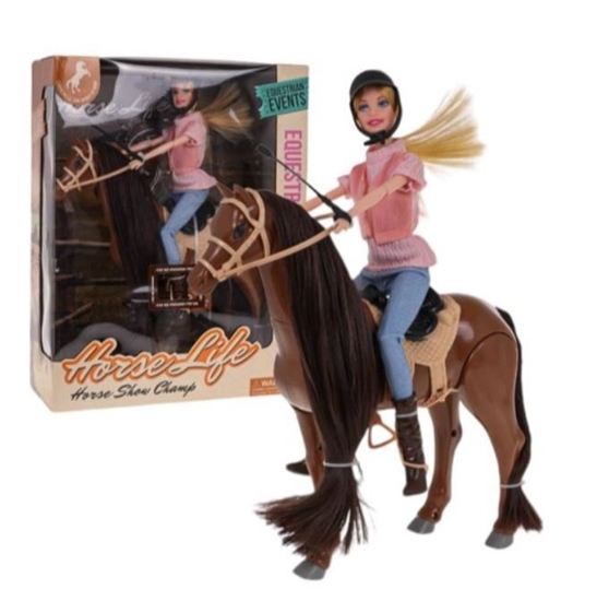 Picture of RoGer Doll with Horse + Accessories Set