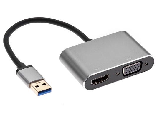 Picture of RoGer DrongDisplay Adapter USB to VGA/HDMI + Audio / iOS/Android/Windows/macOS