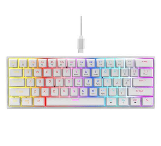 Picture of RoGer K61 Gaming Mechanical Keyboard RGB / White