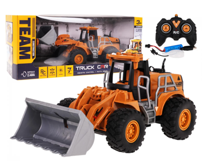Attēls no RoGer R/C Toy Car Bulldozer with Lights and Smoke Function