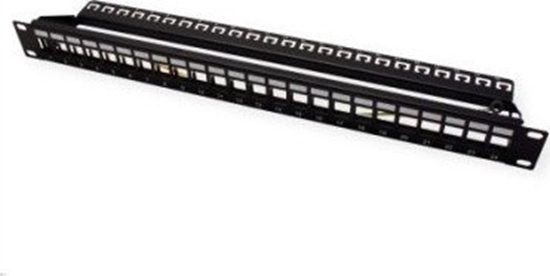 Picture of Roline Keystone 19'' Module frame Cat.5/Cat.6/Cat.6a, 24 Ports, STP, black