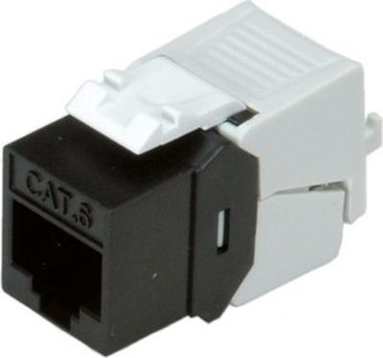 Picture of Roline Cat.6 (Class E) Keystone Jack SLIM, RJ-45, UTP, tool-free, black