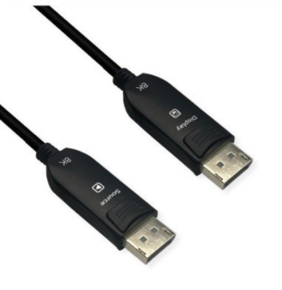 Picture of Roline DisplayPort Cable (AOC), v2.1, 10K@60Hz, 54Gbit/s, UHBR13.5, DP-DP, M/M, 30 m