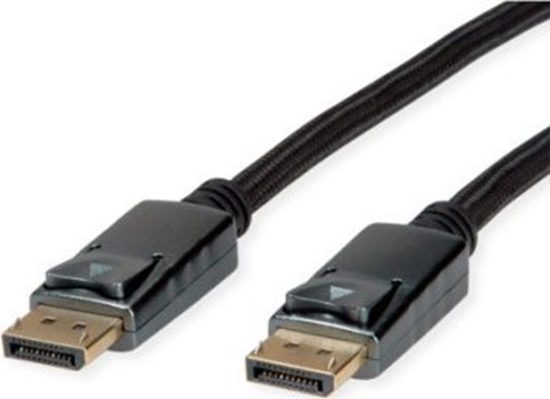 Picture of Roline DisplayPort Cable, v1.4, DP-DP, M/M, black /silver, 3 m