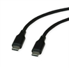 Picture of Roline USB 2.0 Cable, C–C, M/M, 60W, silicone, black, 1 m
