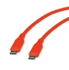 Изображение Roline USB 2.0 Cable, C–C, M/M, 60W, silicone, orange, 1 m