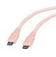 Attēls no Roline USB 2.0 Cable, C–C, M/M, 60W, silicone, pink, 1 m