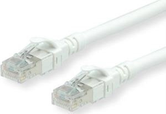 Picture of Roline ROLINE - Patch- Cable - RJ- 45 (M) to RJ- 45 (M) - 30 cm - SFTP, PiMF - CAT 6 - halogen free, shaped, stranded - white (21.15.2957)