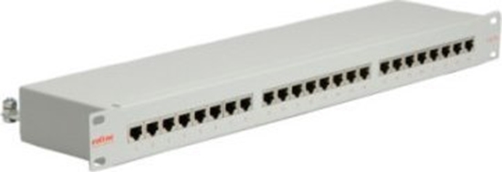 Picture of Roline Cat.5e (Class D) 19" Patch Panel, 24 Ports, STP, grey