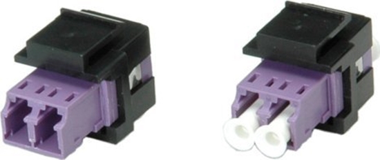 Picture of ROLINE Fiber Optic Keystone Jack, LC/LC Duplex, Multimode, OM4