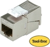 Picture of Roline Cat.6 (Class E) Keystone Jack, RJ-45, STP, SLIM, tool-free, silver