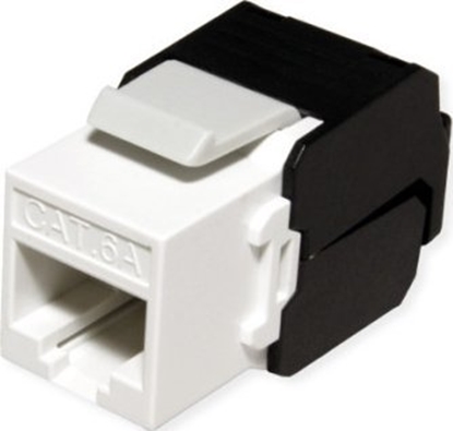 Picture of Roline Keystone Jack, Cat.6A (Class EA), RJ-45, UTP, tool-free, white