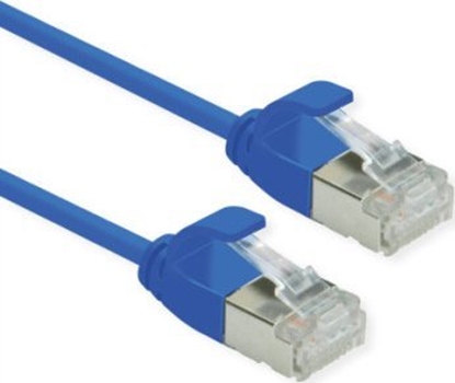 Picture of ROLINE U/FTP DataCenter Patch Cord Cat.6A (Class EA), LSOH, slim, blue, 1.5 m