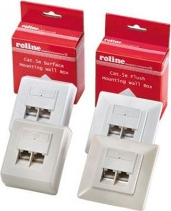 Picture of Roline Roline Gniazdo natynkowe Cat.5e 2x biae UTP