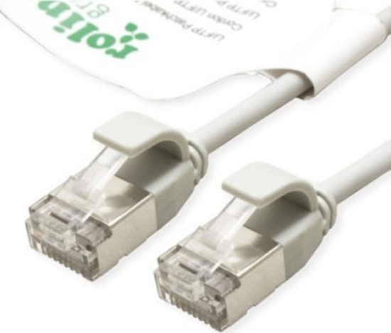 Изображение Roline ROLINE GREEN F/UTP DataCenter Patch Cord Cat.6A (Class EA), LSOH, bardzo cienki, szary, 0,5 m