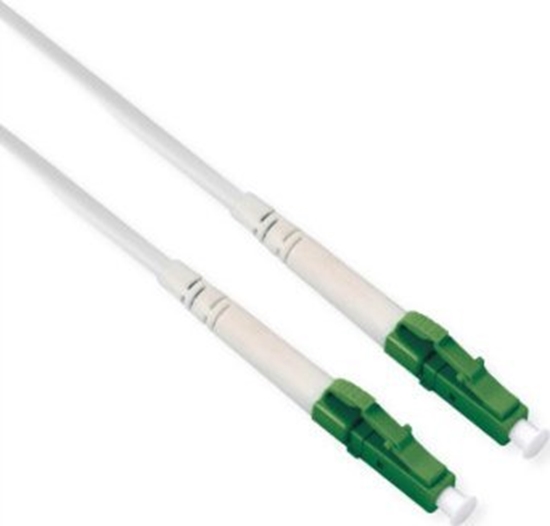 Picture of Roline Fibre Optic Jumper Cable 9/125µm, OS2, LC/LC, APC, simplex, LSOH, armoured, white, 1 m