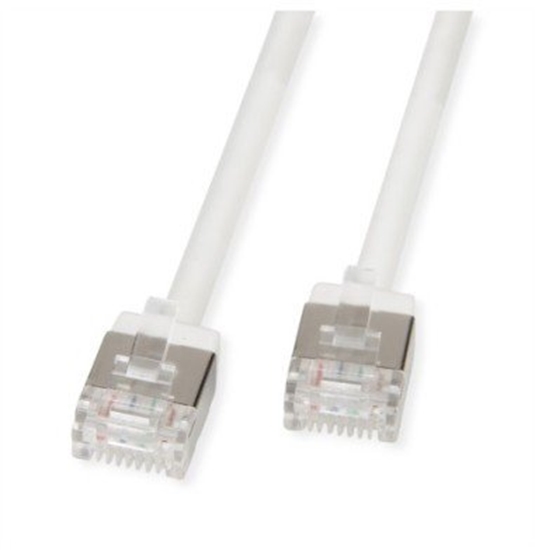 Picture of Roline U/FTP Data Center Patch Cord Cat.6A (Class EA), LSOH, Slim, Ultra Short Connector, white, 5 m