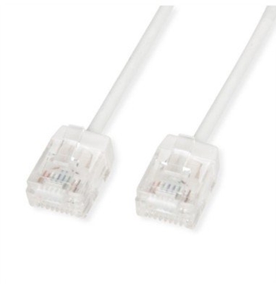 Attēls no Roline UTP Data Center Patch Cord Cat.6A (Class EA), LSOH, Slim, Ultra Short Connector, white, 2 m