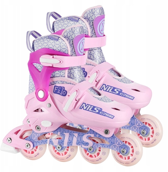 Picture of Rolki Nils Extreme NA13102 rekreacyjne regulowane róowe r. 30-33