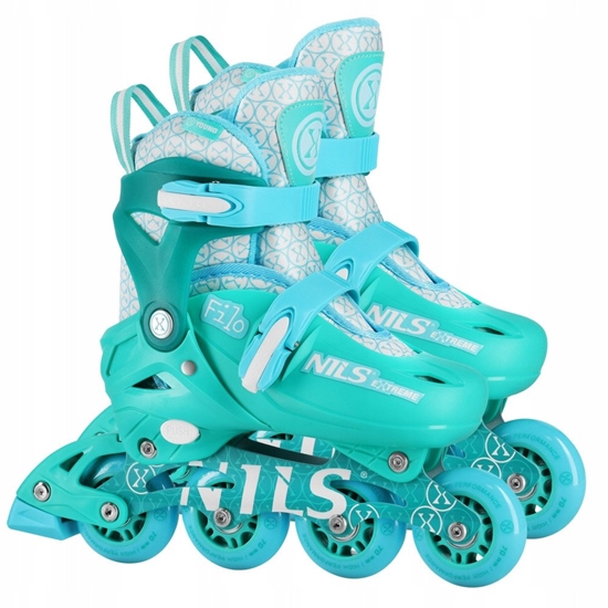 Picture of Rolki Nils Extreme NA13102 rekreacyjne regulowane turkusowe r. 30-33