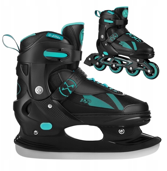 Picture of Rolki Nils Extreme NH382 rekreacyjne regulowane czarno-niebieskie r. 32-35