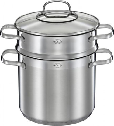 Изображение Rosle patelnia do makaronu Elegance 5 litrów 30,5 x 29 cm stal nierdzewna srebrna 3 czci