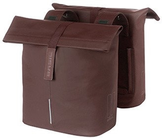 Picture of Sakwa miejska podwójna BASIL CITY DOUBLE PANNIER BAG 28-32L, Universal Bridge System, roasted brown (NEW)