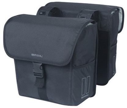 Picture of Sakwa miejska podwójna BASIL GO DOUBLE BAG 32L, Universal Bridge System, solid black (NEW 2025)