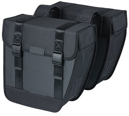Attēls no Sakwa miejska podwójna BASIL TOUR WATERPROOF DOUBLE PANNIER BAG 28L, Universal Bridge System, wodoodporna black (NEW)