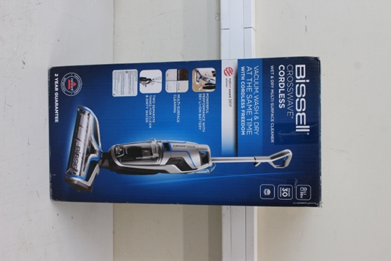 Picture of Bissell SALE OUT. CrossWave Cordless MultiFunctional Cleaner | | MultiFunctional Cleaner | CrossWave | Cordless operating | Handstick | Washing function | - W | 36 V | Operating time (max) 25 min | Blue/Silver | Warranty 24 month(s) | Battery warrant