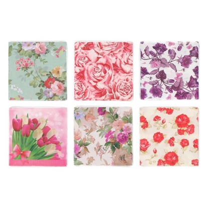Attēls no Salvetes Ziedi 6-veidi 33x33cm 20gab.