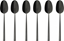 Attēls no Sambonet Rock PVD 6 Espresso Spoons Moka Nero Lucido