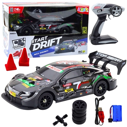 Attēls no Samochód Wycigowy Auto Do Driftu RC Czarny Karbon 30km/h 1:16 LEAN Toys