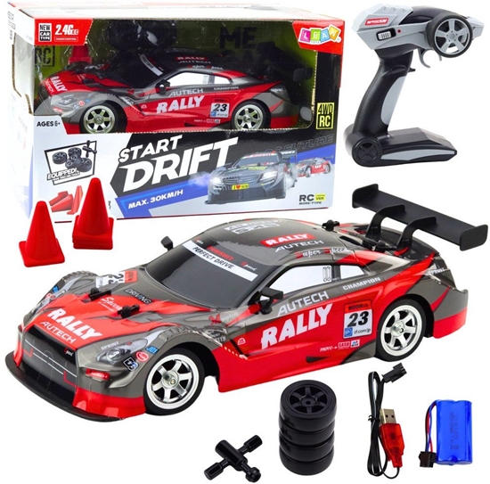 Picture of Samochód Wycigowy Auto Do Driftu RC Czerwono Czarny 30km/h 1:16 LEAN Toys