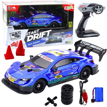 Attēls no Samochód Wycigowy Auto Do Driftu RC Niebieskie 30km/h 1:16 LEAN Toys