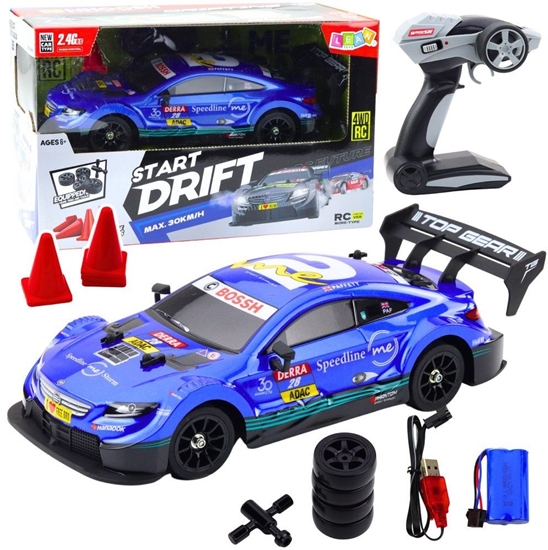 Picture of Samochód Wycigowy Auto Do Driftu RC Niebieskie 30km/h 1:16 LEAN Toys