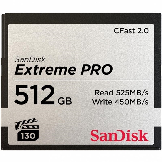 Picture of SanDisk CFAST 2.0 VPG130   512GB Extreme Pro     SDCFSP-512G-G46D