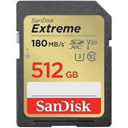 Attēls no SanDisk Extreme SDXC       512GB UHS-I C10 U3 V30