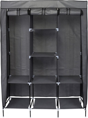 Picture of Saska Garden GARDEROBA SZAFA TEKSTYLNA 127X45X172 CM CIEMNOSZARA