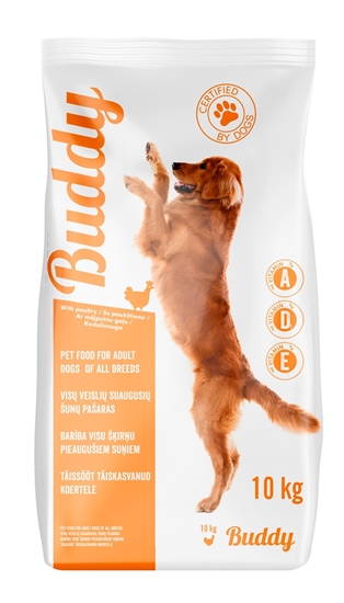 Изображение Sausā barība pieaugušiem suņiem BUDDY, ar mājputnu gaļu, 10kg
