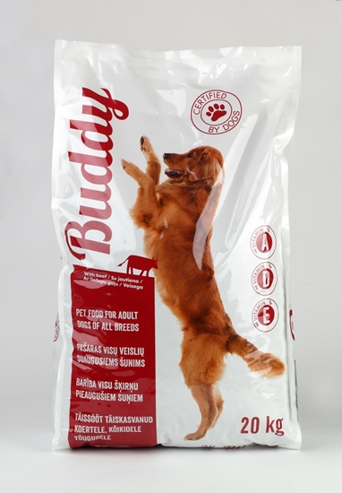 Picture of Sausā barība pieaugušiem suņiem BUDDY, liellops, 20kg