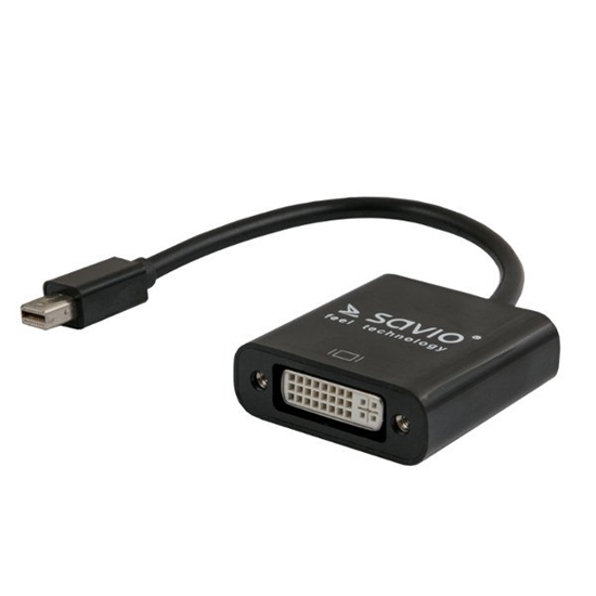 Picture of Savio Video Adapter mini Display Port to DVI Black