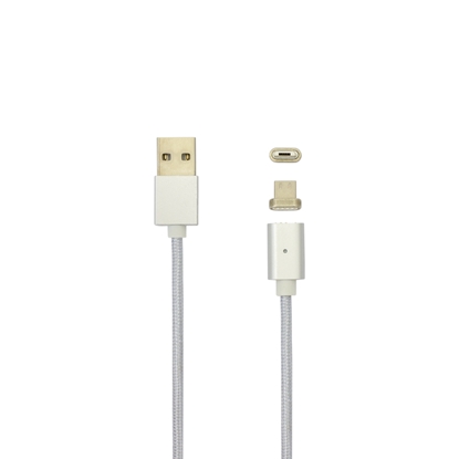 Attēls no Sbox Magnetic USB->Micro USB M/M 1m