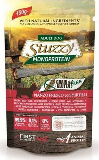 Изображение Schesir STUZZY PIES sasz.150g MONOPROTEIN WÓ z BORÓWKAMI /12