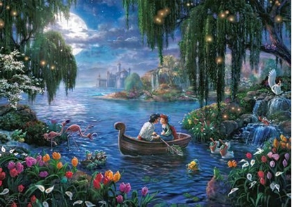 Изображение Schmidt Spiele PQ Puzzle 1000 el. THOMAS KINKADE Maa Syrenka i ksi Eryk (Disney)