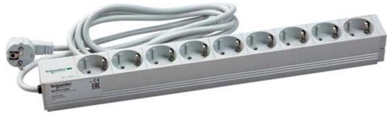 Picture of SCHNEIDER ELECTRIC ACTASSI 1U PDU POWER DISTRIBUTION RAIL - 9 SCHUKO SOCKETS 19P VDE