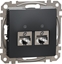 Attēls no Schneider Electric GN.KOMP.2XRJ45 6STP CZARNY ANTR.EDNA DES