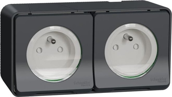 Picture of Schneider Electric Mureva Styl Gniazdo 2P+PE podwójne antracytowe MUR36028