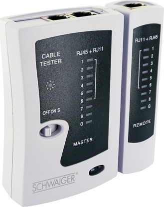 Изображение Schwaiger NWM1 531 tester kabli sieciowych Czarny, Biay