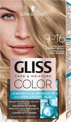 Picture of Schwarzkopf Schwarzkopf Gliss Color Care & Moisture Farba do wosów 9-16 ultra jasny chodny blond 1op.